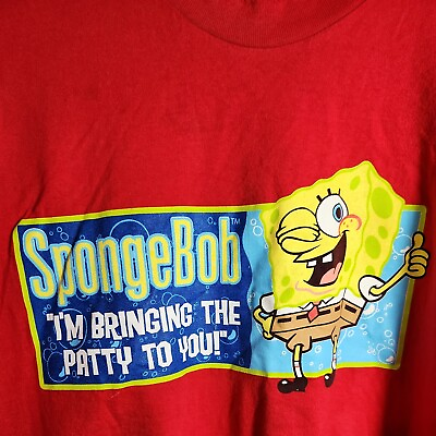 Nickelodeon Sponge Bob Red Tshirt Im Bringing Patty To You $17.55