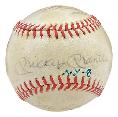 #ad New York Yankees Greats Signed Official AL Baseball Mantle amp; More BAS AC61977 $1299.99