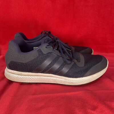 Adidas Bounce Mens Size 11.5 Blue White Shoes Sneakers Running Athletic $22.00