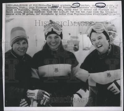 #ad 1969 Press Photo Judy amp; Kathy Nagel Florence Steurer winning Olympic skiing. $16.99