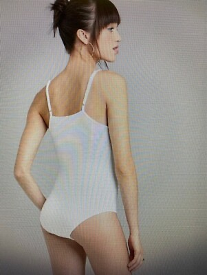 #ad Women#x27;s Spaghetti Strap Bodysuit White $10.99