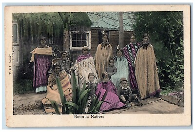 #ad c1910#x27;s Rotorua Natives Tribe House New Zealand Unposted Antique Postcard $14.98