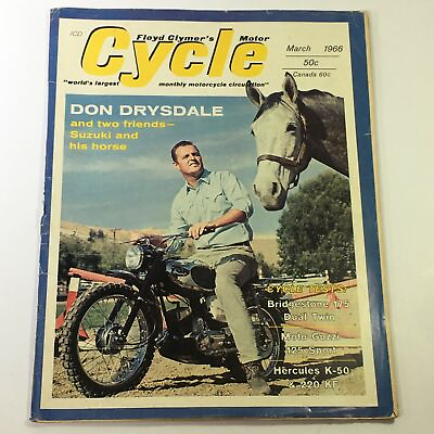 #ad VTG Cycle Magazine March 1966 Don Dysdale Bridgestone 175 Dual Twin $14.95