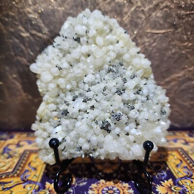 #ad Pyrite Calcite Cluster with Stand $38.00