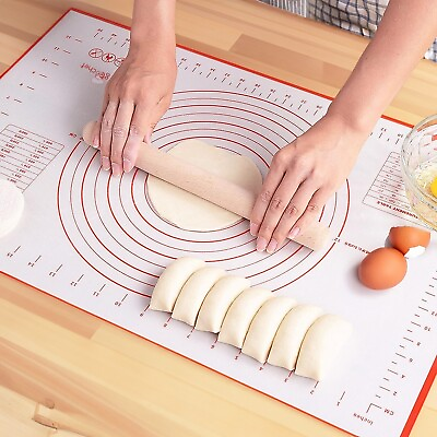 #ad Pastry Baking Mat Non Stick Slip Silicone Extra Large 28 x 20 Heat Resistant $13.95