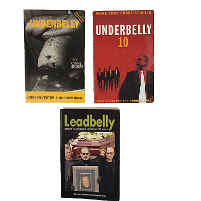 #ad Underbelly Book Bundle x 3 Underbelly Underbelly 10 amp; Leadbelly. J. Silvester AU $40.00