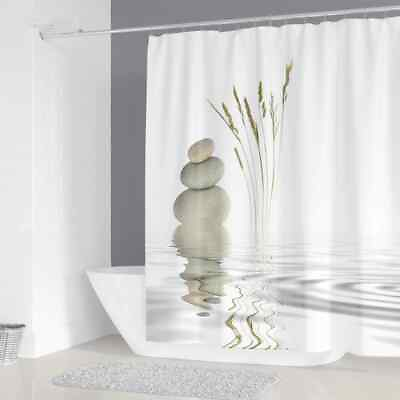 #ad Printed Shower Curtain Washable Curtain with Hook Bathroom Decorative Curtain $26.03
