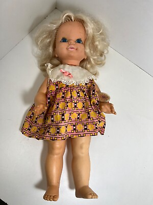 #ad Vintage 1964 Timey Tell Doll 17quot; By Mattel Inc. Watch NO SOUND Pull String $21.99