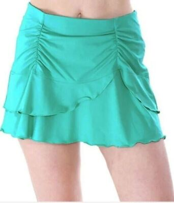 #ad Ruffle Swim Skirt Skirted Bikini Swimsuit Swimwear Bathing Suit Size S $20.67