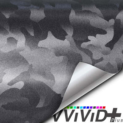 #ad VVivid 2022 VVivid Ghost Metal Dark Gray Stealth Camo Vinyl Car Wrap V501 $348.87