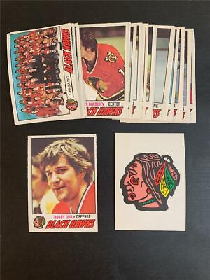 #ad 1977 78 OPC O Pee Chee Chicago Black Hawks Team Set 23 Cards $50.00