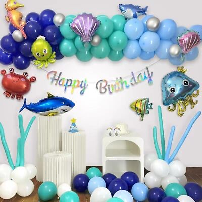 #ad Under the Sea Party Decorations 106pcs Ocean Theme Party Decorations Under th... $32.56