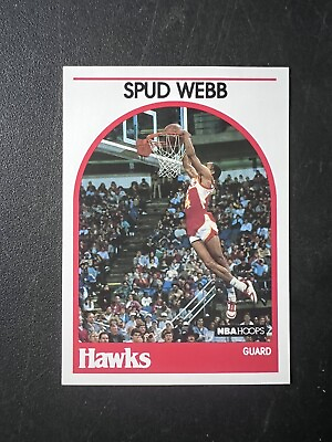 #ad 1989 90 Hoops #115b Spud Webb Atlanta Hawks Basketball Card Correct 9 26 85 $1.99