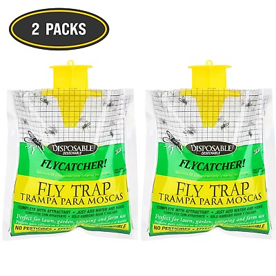 #ad Farm Outdoor Disposable Fly Trap Catcher Station Hanging Style $12.99