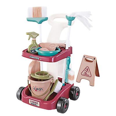 #ad Kids Cleaning Set Toddler Sweeping Pretend Play Toy Broom Mop Gift $31.08