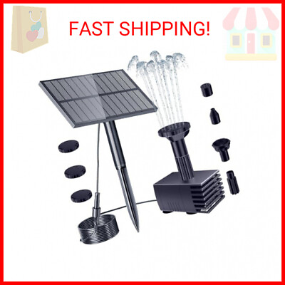 #ad Biling Solar Water Fountain Pump Outdoor Upgraded Solar Fountain Pond Pump Kit $13.32