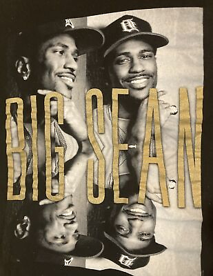 #ad #ad Rare Big Sean Rap Tee Sz M Bay Island Detroit Music Gold Letter Print Tour Merch $29.99