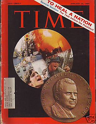 #ad 1969 Time January 24 Nixon#x27;s cabinet healing of nation $11.59
