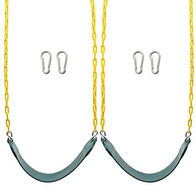 #ad 2PCS Heavy Duty Swings Seats with 66 Chain Playground Swing Set Accessories $51.08