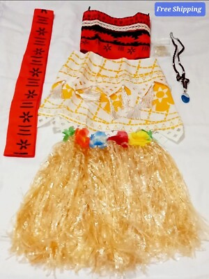 #ad Moana Costume Kids Girls Size 7 8 Free Shipping $14.99