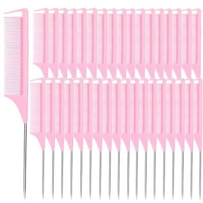 #ad Rat Tail Combs 40 PCS Hair Parting Combs for Braiding Hair Carbon fiber heat ... $28.94