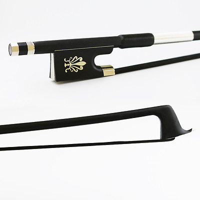#ad NEW 4 4 Black Horse Hair Carbon Fiber Violin Bow Pernambuco Performance Straight $32.99