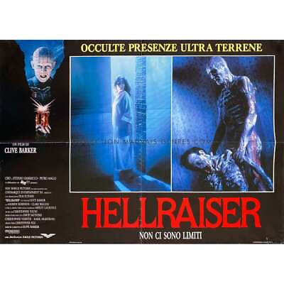 #ad HELLRAISER Italian Movie Poster 18x26 in. 1992 Clive Barker Doug Bradley $50.99