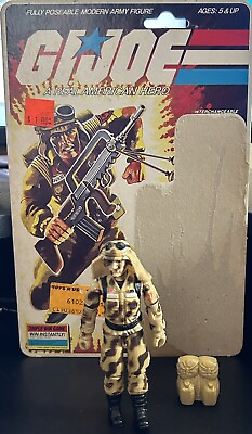 #ad Vintage GI Joe Figure 1985 Dusty With Backpack And Uncut File Card Nice $32.00