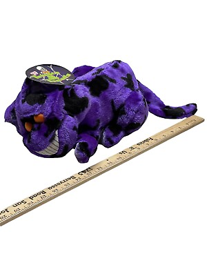 #ad Halloween Purple Black Spots Plush Cat Stuffed Animal “16 $19.99