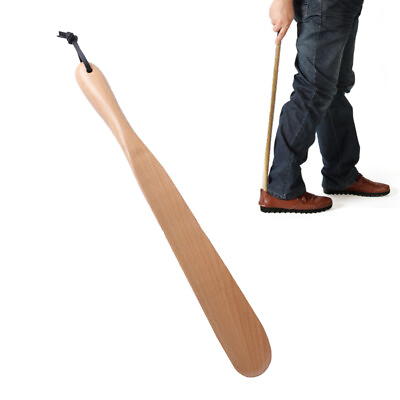#ad Long Handle Shoehorns Tool for Seniors Household Tools Travel Portable Wooden $10.81