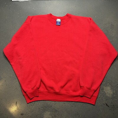#ad Vintage Champion Basic Training Sweatshirt Crewneck Size XL Red $17.99