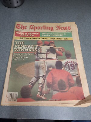 #ad The Sporting News Magazine October 14 1985 The Pennant Winners $10.79