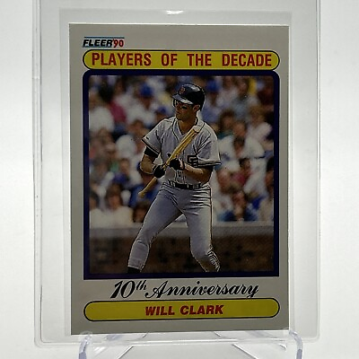 #ad 1990 Fleer Will Clark Baseball Card #630 Mint FREE SHIPPING $1.25