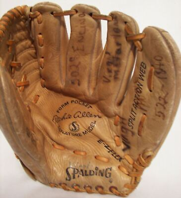 #ad Spalding Richie Allen Baseball Glove 42 387 Made Japan Signature Model Leather $17.56