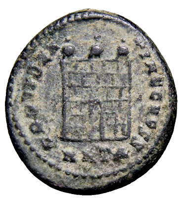 #ad RARE Miniscule Portrait Licinius II. Caesar A.D. 317 324. Æ 3 Campgate Roman $48.14