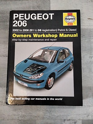 #ad Car Manual Haynes Workshop Manual for Peugeot 206 Petrol amp; Diesel 02 06 GBP 8.99
