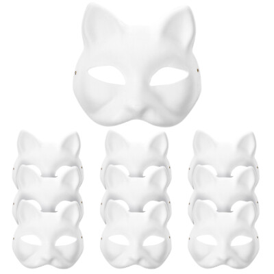 #ad Creative DIY Party Favors Set of 10 Masquerade Cat Masks $19.04