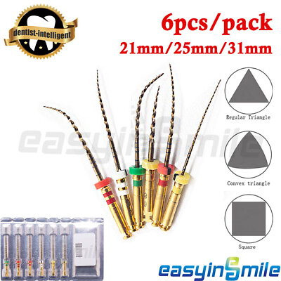 #ad 6Files Dental Endo NITI Files X3 Pro Gold Taper Root Canal Rotary Endodontic TiP $15.59