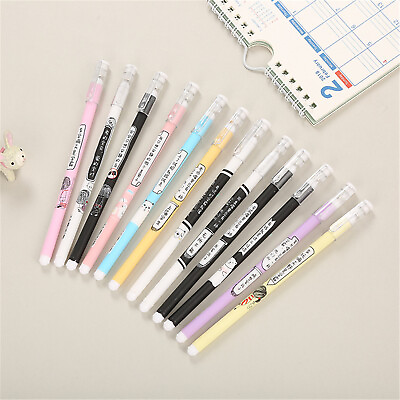 #ad 8Pcs Cute Cartoon Gel Words Pens Office School Student Supply Stationery Gifts $5.98