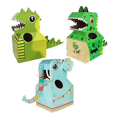 #ad Role Play Kids Toys Animals Wear DIY to Make Animal Carton Children Doll Craft $18.32
