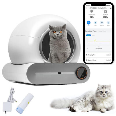 #ad Upgraded Automatic Cat Litter Box 65L APP Control Odor Removal Cleaning $258.99
