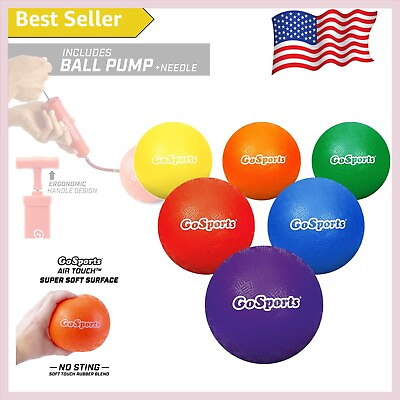 #ad Safe amp; Reliable Dodgeball Set 6 Soft Balls Pump amp; Carry Bag Included $39.99