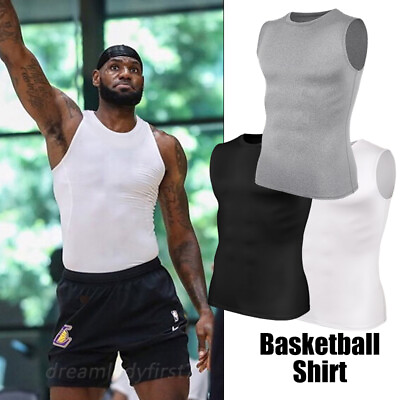 #ad #ad Mens Compression Sleeveless T Shirt Base Layer Tank Top Fitness Sports Gym Vest $4.79