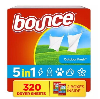 #ad Bounce Fabric Softener Dryer Sheets Outdoor Fresh 160 ct. pk. 2 pk. $15.98