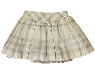 #ad Burberry Children GIRL’S Skirt Dress Size 12Y White Metalic $54.99