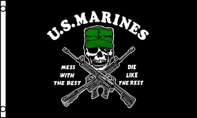 #ad 3X5 US Marines Mess with the Best Flag Marine Corps USMC OFFICIALLY LICENSED $9.88
