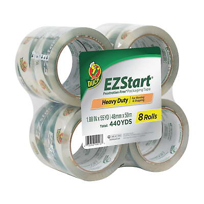 #ad Duck EZ Start Clear Packaging Tape 1.88 in. x 55 yd. 8 Pack $17.98