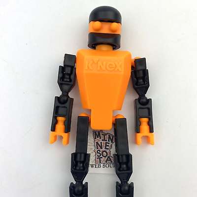 #ad 1 Knex Action Figure K#x27;nex Bright Orange Robot People Men Replacement Part $9.97