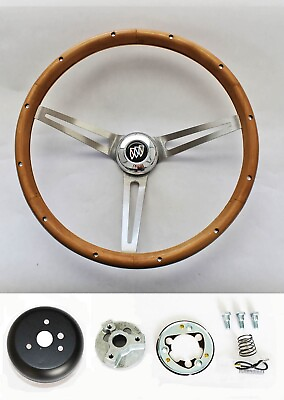 #ad 1967 68 Buick Skylark GS GRANT Wood Steering Wheel made from walnut 15quot; $269.95