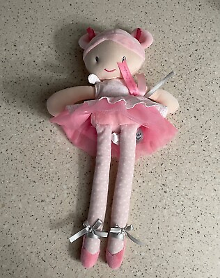 #ad Jolijou French Stuffed Plush Pink Doll Ballerina Tutu 14quot; Paris $11.99